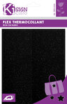 Tissu thermocollant pailleté Noir