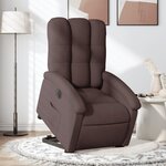 vidaXL Fauteuil inclinable électrique marron foncé tissu
