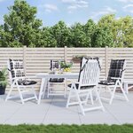 vidaXL Coussins de chaise à dossier haut lot de 4 motif carreaux gris