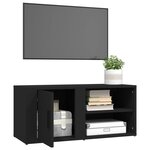 vidaXL Meubles TV 2 Pièces Noir 80x31 5x36 cm Bois d'ingénierie