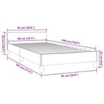 vidaXL Cadre de lit sans matelas gris foncé 90x190 cm tissu