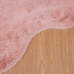 vidaXL Tapis en Fourrure Synthétique de Lapin Olite Rose 80 x 120 cm