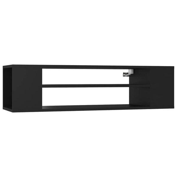 vidaXL Meuble TV suspendu Noir 100x30x26 5 cm Aggloméré