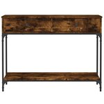 vidaXL Table console chêne fumé 100x34 5x75 cm bois d'ingénierie