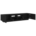 vidaXL Meuble TV 2 Pièces Noir 180 x 35 x 40 cm Bois d'ingénierie