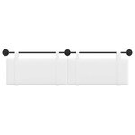 vidaXL Tête de lit suspendue Blanc Tissu
