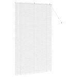 vidaXL Store de Fenêtre avec des rideaux Manuel Blanc Aluminium