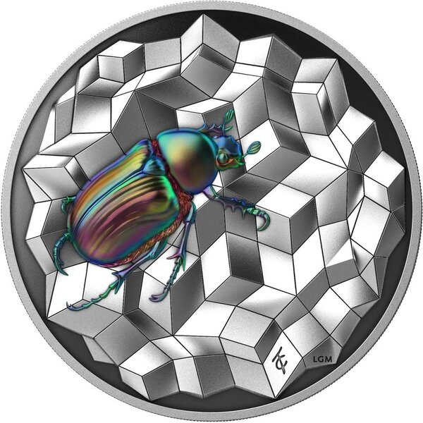 Pièce de monnaie en Argent 25 Dollars g 62.2 (2 oz) Millésime 2025 Entoma SCARABEO