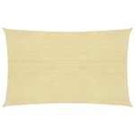 vidaXL Voile d'ombrage 160 g/m² Beige 3x6 m PEHD