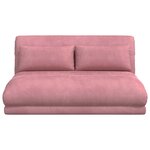 vidaXL Fauteuil de sol ajustable Rose Velours