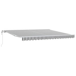 vidaXL Auvent rétractable automatique anthracite et blanc 400x300 cm