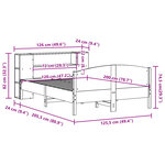 vidaXL Lit bibliothèque sans matelas blanc 120x200 cm bois pin massif