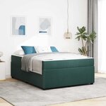 vidaXL Cadre de lit avec matelas Vert foncé 160 x 200 cm Velours