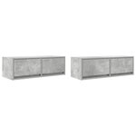 vidaXL Meubles TV 2 Pièces gris béton 80x31x25 5 cm bois d'ingénierie