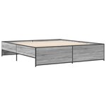 vidaXL Cadre de lit sans matelas sonoma gris 200x200 cm