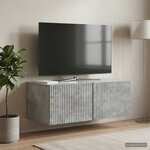 vidaXL Meuble TV mural Gris béton 78 5 x 41 x 30 cm Bois d'ingénierie