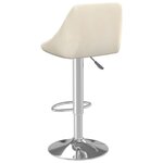 vidaXL Tabourets de bar lot de 2 crème velours