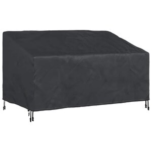 vidaXL Housse de banc de jardin Noir 160 x 100 x 61 / 89 cm Tissu 210D