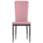 vidaXL Chaises à manger lot de 2 Rose Velours
