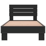 vidaXL Cadre de lit sans matelas noir 75x190 cm