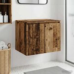 vidaXL Cabinet de Salle de Bain Mural Bois ancien 62 5 x 44 5 x 50 cm