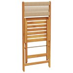 vidaXL Ensemble à manger de jardin 5Pièces beige polypropylène et bois