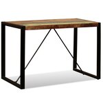 vidaXL Table à manger Bois de récupération massif 120 cm