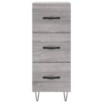 vidaXL Buffet Sonoma gris 34 5x34x90 cm Bois d'ingénierie