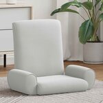 vidaXL Fauteuil de sol ajustable Gris clair Velours grainé