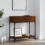vidaXL Table console chêne marron 75x34 5x75 cm bois d'ingénierie