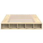 vidaXL Cadre de lit sans matelas chêne sonoma 140x200 cm