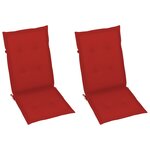 vidaXL Chaises inclinables de jardin lot de 2 et coussins Bois acacia