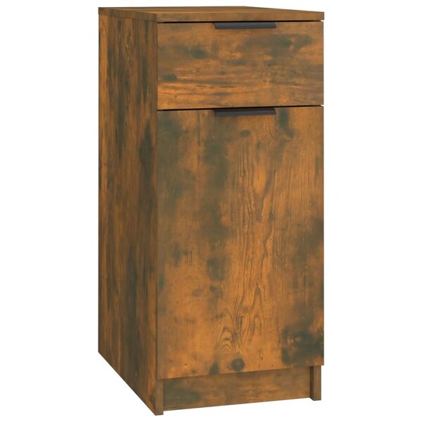 vidaXL Armoire de bureau Chêne fumé 33 5x50x75 cm Bois d'ingénierie