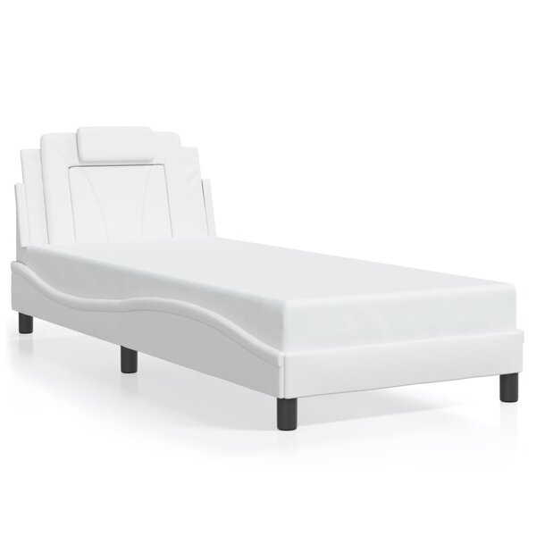 vidaXL Cadre de lit Viana sans matelas blanc 80x200 cm similicuir