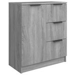 vidaXL Buffets 2 Pièces Sonoma gris 60x30x70 cm Bois d'ingénierie