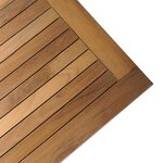 vidaXL Table de Jardin Marron Teck massif