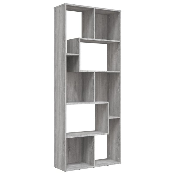 vidaXL Bibliothèque Sonoma gris 67x24x161 cm Bois d'ingénierie