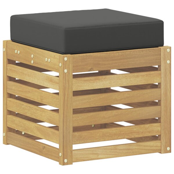 vidaXL Banc de Jardin Blanc 43 x 43 x 45 cm Bois d'Acacia Massif