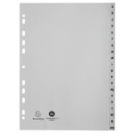 Intercalaires Imprimés Alphabétiques Pp Recyclé - Az 20 Positions - A4 - Gris - X 20 - Exacompta