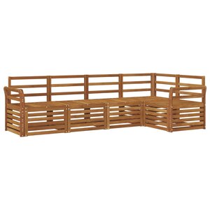 vidaXL Ensemble de canapés d'extérieur 5 pc Naturel Polyester