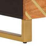 vidaXL Table de chevet marron et noir 50x33x60 cm bois manguier solide