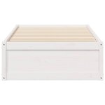 vidaXL Cadre de lit sans matelas blanc 75x190 cm bois de pin massif