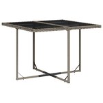 vidaXL Ensemble à manger de jardin 9 Pièces coussins gris résine tressée