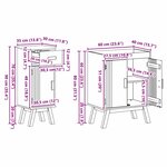 vidaXL Ensemble de meubles de salle de bain avec tiroir 2 Pièces Marron