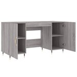 vidaXL Bureau sonoma gris 140x50x75 cm bois d'ingénierie