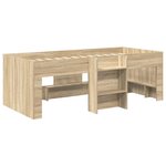 vidaXL Cadre de Lit Élevé pour Enfants 2 Pièces Chêne Sonoma 90 x 200 cm