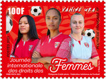 Timbre Polynésie Française - Journée internationale du droit des femmes - Football