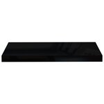 vidaXL Étagère murale flottante 2 Pièces Noir brillant 60x23 5x3 8 cm MDF