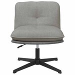 vidaXL Chaise pivotante de bureau Gris clair Tissu