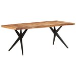 vidaXL Table de salle à manger 200x90x76 cm Bois d'acacia massif